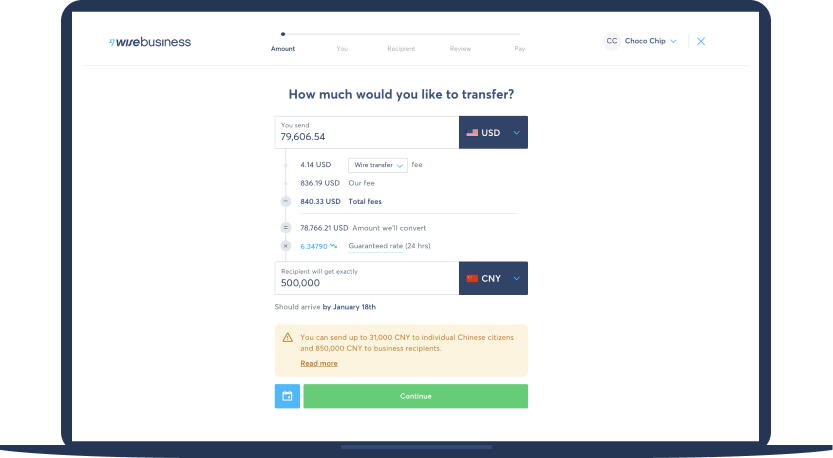 Send money to China